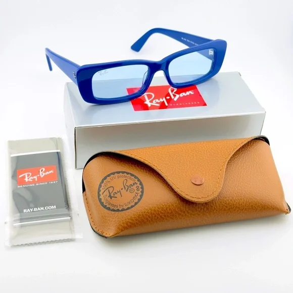 Ray-Ban Sunglasses RB4425 Teru Bio Based Polished Electric Blue Light blue Lens - Picture 14 of 14